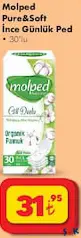 MOLPED PURE & SOFT İNCE GÜNLÜK PED 30'LU MOLPED PURE & SOFT İNCE GÜNLÜK PED 30'LU